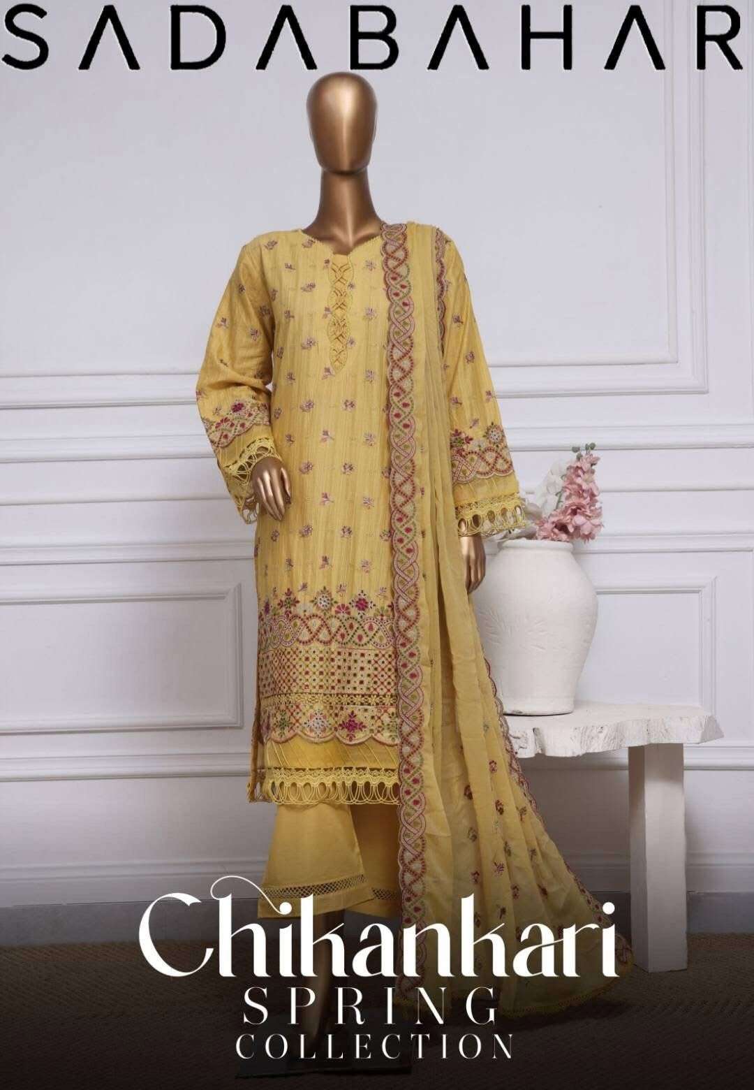 Sadabahar Chikankari Spring Collection By Ready Wear